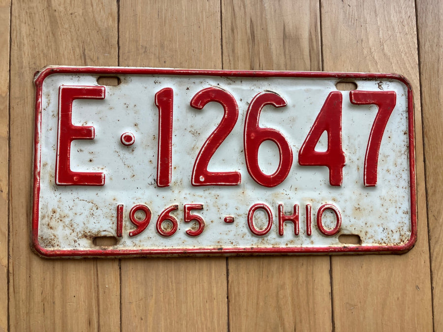 1965 Ohio License Plate