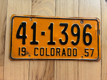 1957 Colorado License Plate