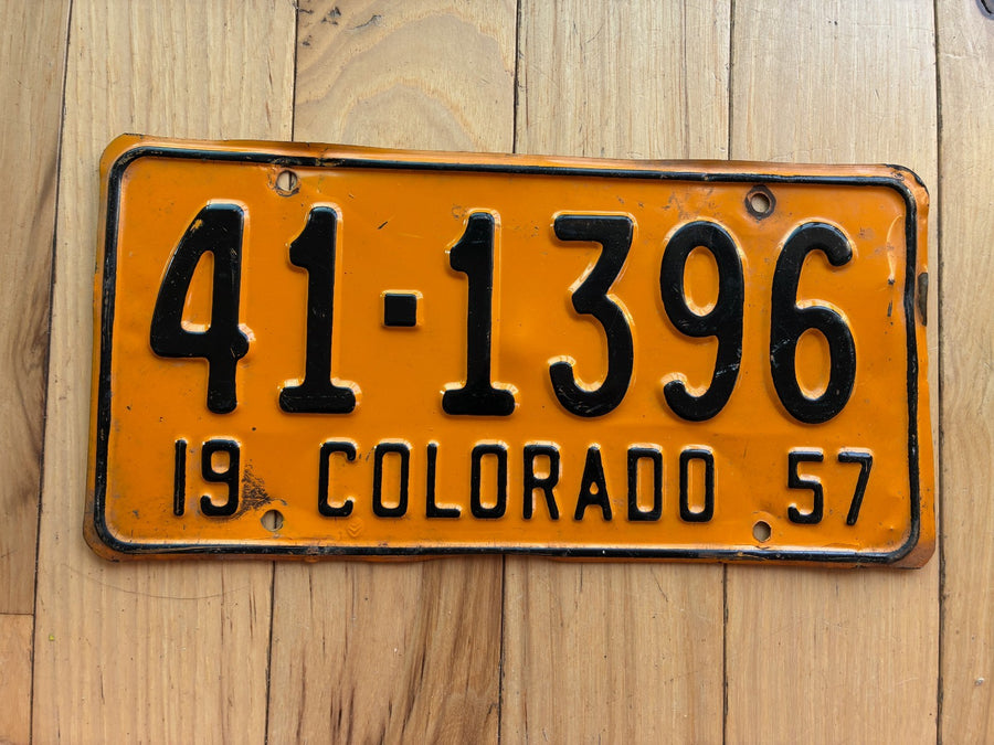 1957 Colorado License Plate