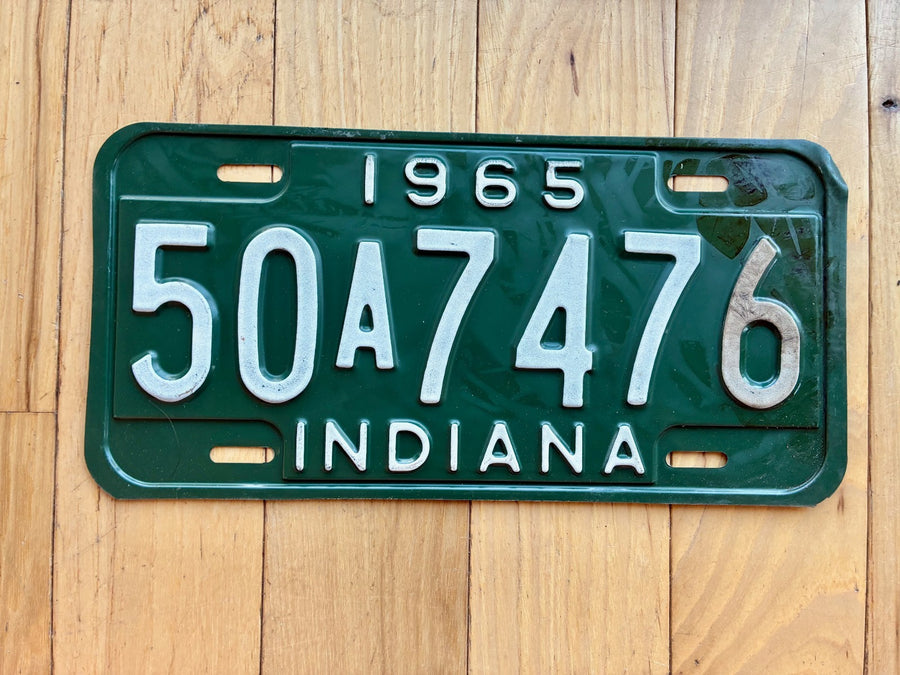 1965 Indiana License Plate