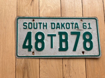 1961 South Dakota Truck License Plate