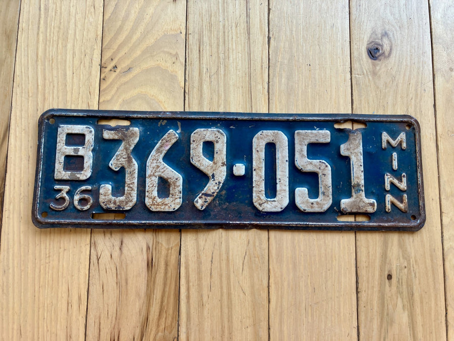 1936 Minnesota License Plate