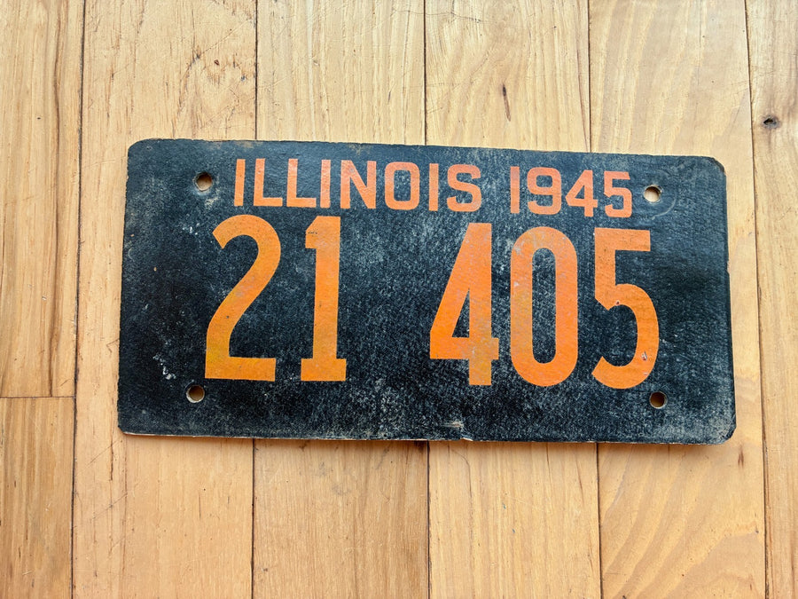 1945 Illinois Fiberboard License Plate