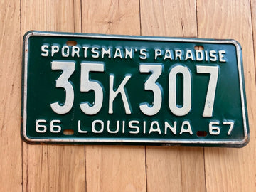 1966/ 1967 Louisiana License Plate