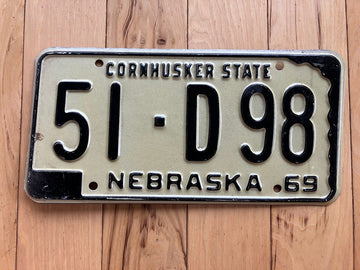 1969 Nebraska License Plate