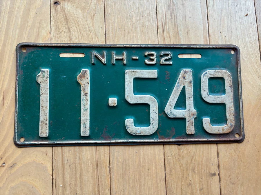 1932 New Hampshire License Plate