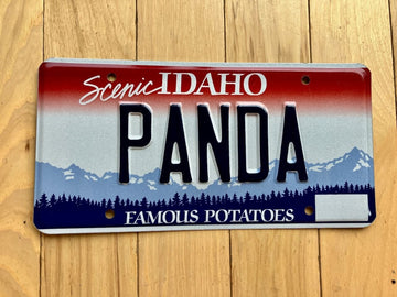 1990s Idaho Vanity License Plate - Panda