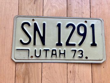 1973 Utah License Plate - Bottom Corners Cut?
