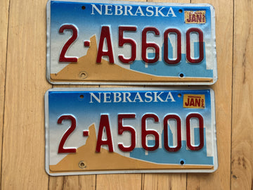 Pair Of 2002 Nebraska License Plates