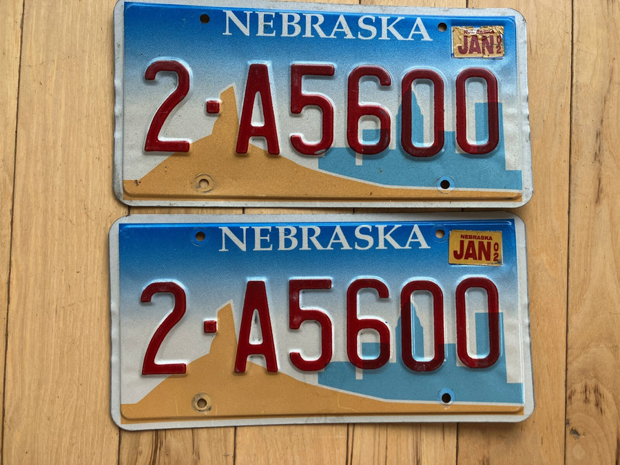 Pair Of 2002 Nebraska License Plates