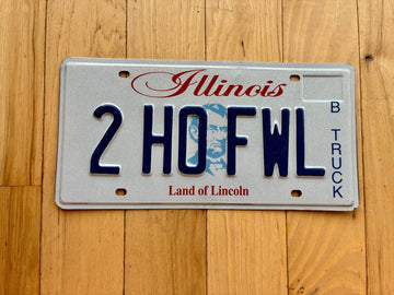 2019 Illinois Vanity License Plate - 2 HO FLW