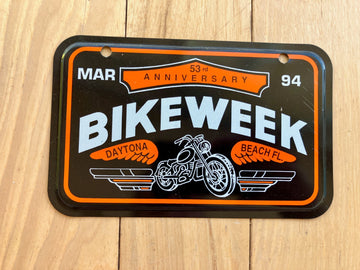 1994 Bikeweek Daytona Beach Florida Booster Motorcycle License Plate