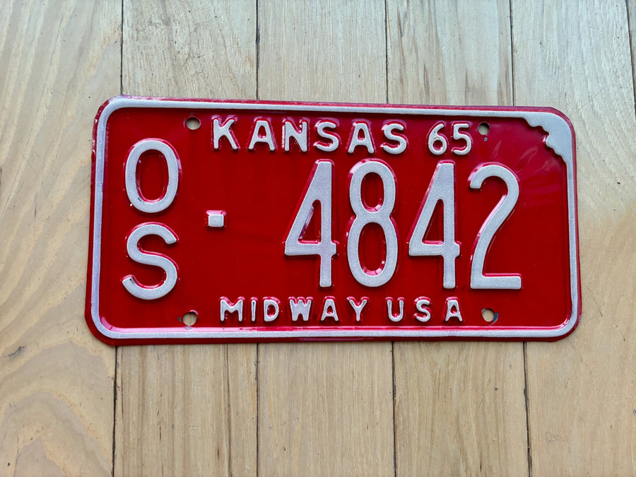 1965 Kansas License Plate