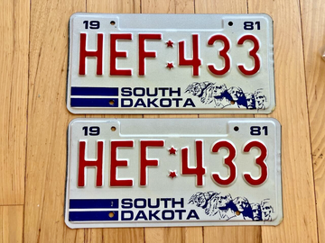Pair Of 1981 South Dakota License Plates