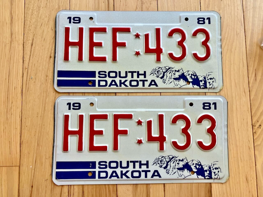 Pair Of 1981 South Dakota License Plates