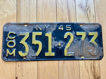 1945 New York Commercial License Plate