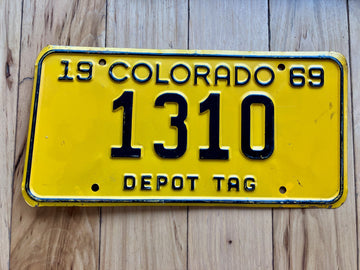 1969 Colorado Depot Tag License Plate