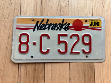1990 Nebraska License Plate