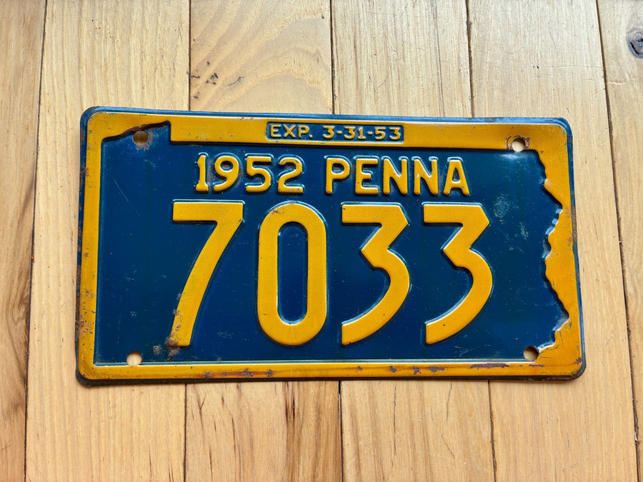 1952 1953 Pennsylvania License Plate