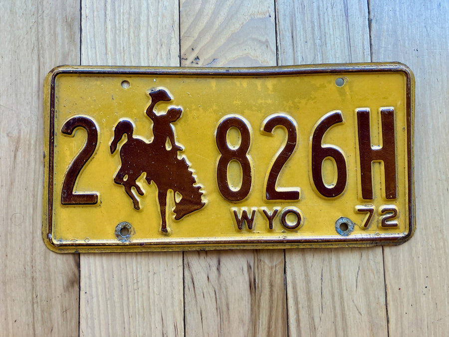1972 Wyoming License Plate