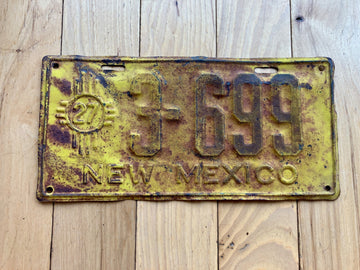 1927 New Mexico License Plate