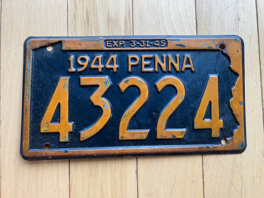 1944 Pennsylvania License Plate