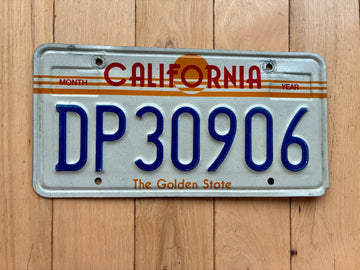 1983 Base California The Golden State License Plate