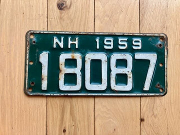 1959 New Hampshire Boat License Plate
