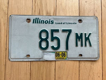 2006 Illinois License Plate