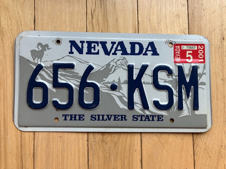 2001 Nevada License Plate