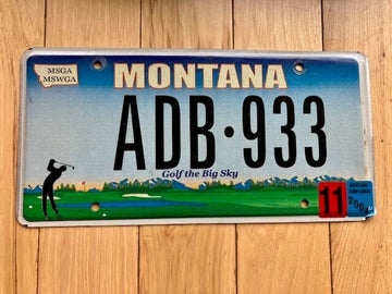2004 Montana Golf The Big Sky License Plate
