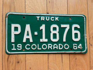 1964 Colorado Truck License Plate