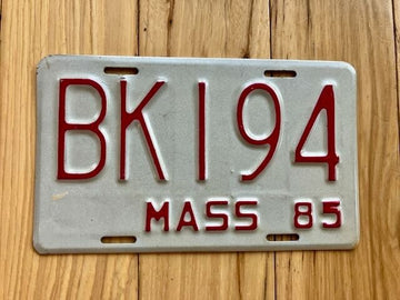 1985 Massachusetts Blue Knights Motorcycle License Plate