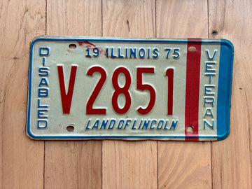 1975 Illinois Disabled Veteran License Plate