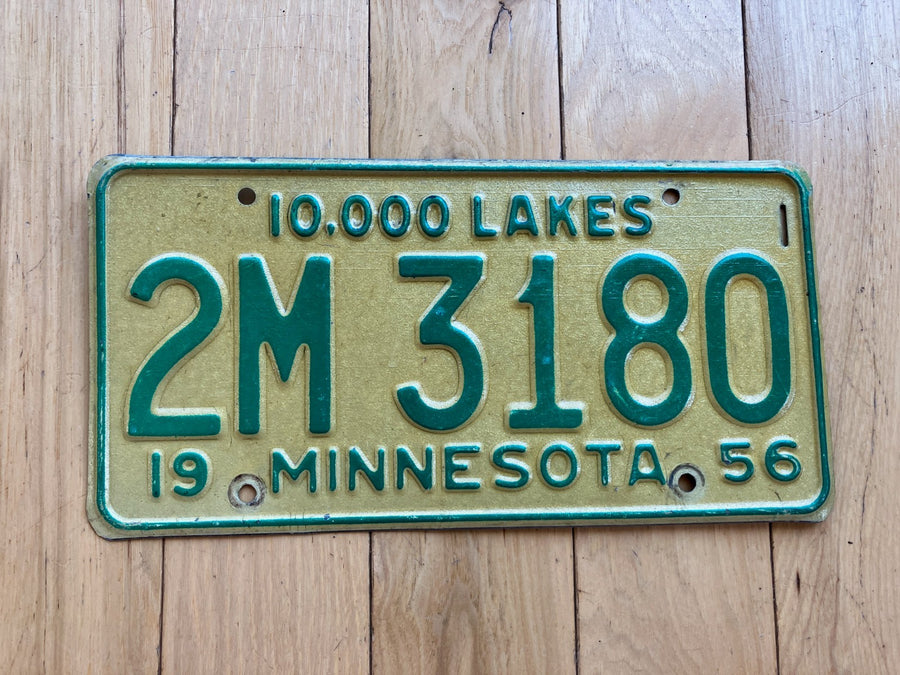 1956 Minnesota License Plate