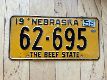1959 Nebraska License Plate