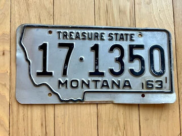 1963 Montana License Plate