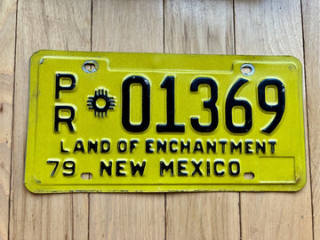 1979 New Mexico Pro Rate License Plate