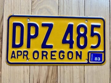 1983 Oregon License Plate