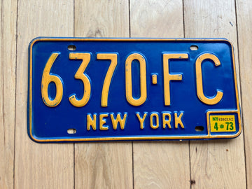 1973 New York License Plate