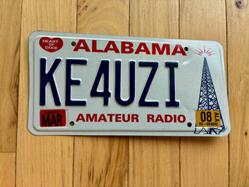 2008 Alabama Amateur Radio License Plate
