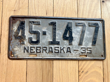 1934 Nebraska License Plate