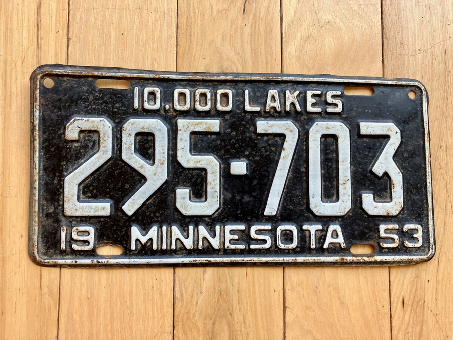 1953 Minnesota License Plate