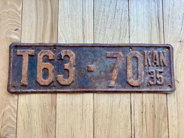 1935 Kansas License Plate