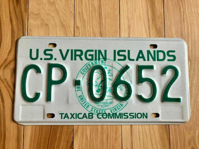 U.S. Virgin Islands (USVI) Taxicab Commission License Plate