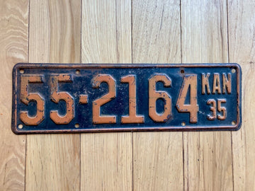 1935 Kansas License Plate