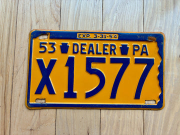 1953 Pennsylvania Dealer License Plate
