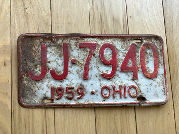 1959 Ohio License Plate