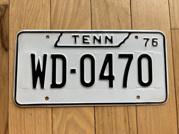 1976 Tennessee Well Driller License Plate