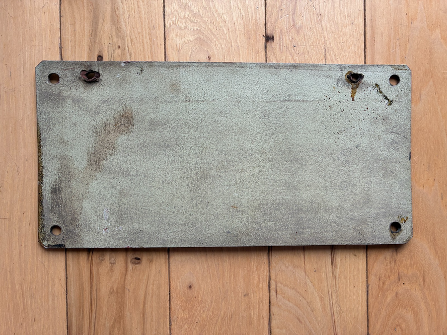 1918 Quebec Fiberboard License Plate